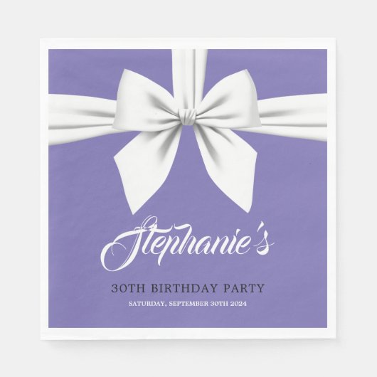 Lila elegantes Extravagantes Tiffany Geburtstagsge Serviette (Vorderseite)