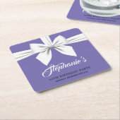 Lila Elegantes Extravagantes Tiffany Party Dekor Rechteckiger Pappuntersetzer (angewinkelt)