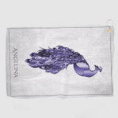 Lila elegantes Peacock Golf Handtuch (Horizontal)