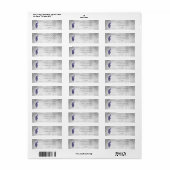 Lila elegantes Pfauenlabel (Vorne)