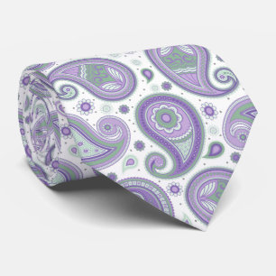 Lila elegantes Vintage-Paisleymuster Krawatte