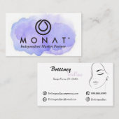 Lila Eleganz für MONAT-Marktpartner Visitenkarte (Vorne/Hinten)