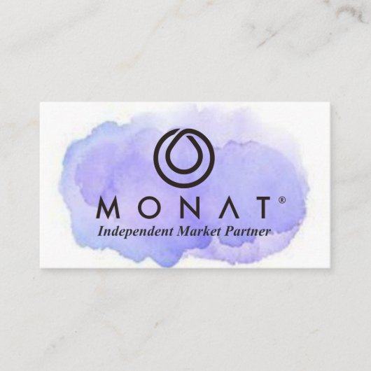 Lila Eleganz für MONAT-Marktpartner Visitenkarte (Vorderseite)