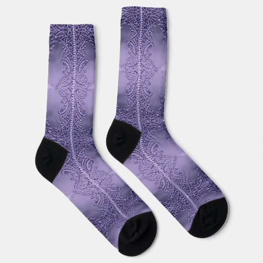 Lila Eleganz Socken (Rechts)