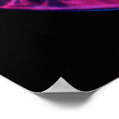 Lila Elektrizität, die aus einer Plasmalampe entst Poster (Ecke)