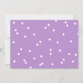 Lila Elephant Baby Showeinladung per Mail Einladung (Rückseite)