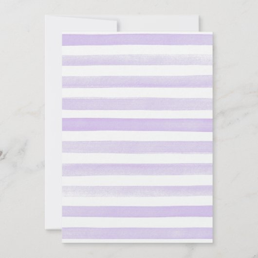 Lila Elephant Baby Shower Einladungen für ein Mädc (Rückseite)