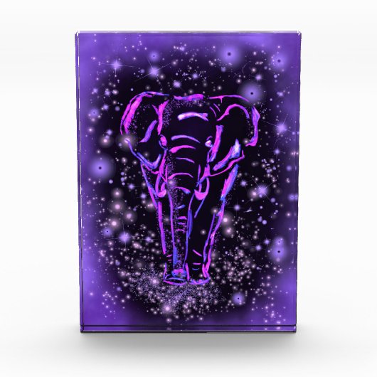 Lila Elephant-Foto-Block Fotoblock (Vorderseite)