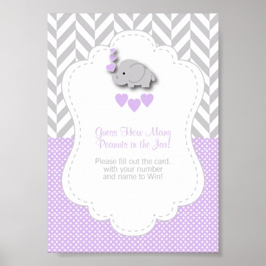 Lila Elephant Game Instruction Poster (Vorne)