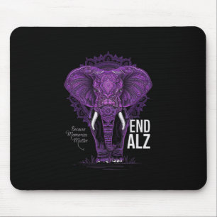 Lila Elephant Heimerheimer Awareness End Heimer Mousepad