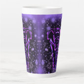 Lila Elephant Latte Tasse (Vorderseite)