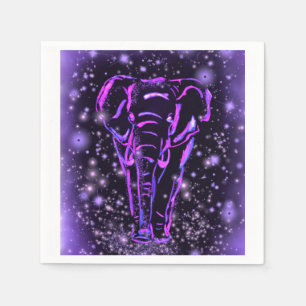 Lila Elephant Napkins Serviette