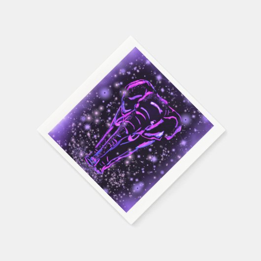 Lila Elephant Napkins Serviette (Ecke)