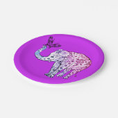 Lila Elephant Paper-Teller Pappteller (Schrägansicht)