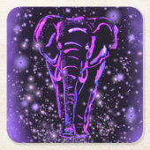 Lila Elephant Paper Untersetzer (Vorderseite)