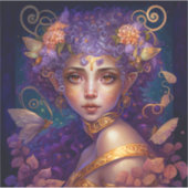 Lila Elf Fairy Fantasy Art Aufkleber (Vorderseite)
