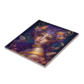 Lila Elf Fairy Fantasy Art Fliese (Seite)