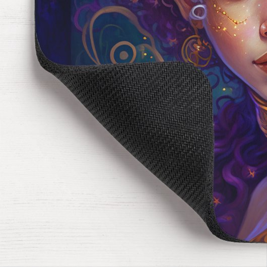 Lila Elf Fairy Fantasy Art Mousepad (Ecke)