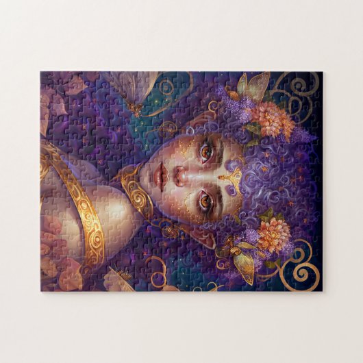 Lila Elf Fairy Fantasy Art Puzzle (Horizontal)