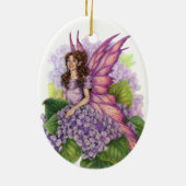 Lila Elf-Verzierung Keramikornament (Hinten)