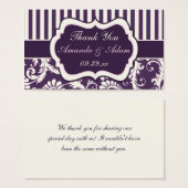 Lila, Elfenbein, rosa Damask Wedding Favor Tag (Vorne & Hinten)