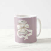 Lila Elfenbeinband Kaffeetasse (VorderseiteRechts)