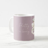 Lila Elfenbeinband Kaffeetasse (Vorderseite Links)