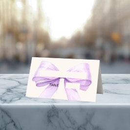 Lila Elfenbeinbogen Platzkarten Elegant Gefaltet