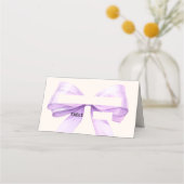 Lila Elfenbeinbogen Platzkarten Elegant Gefaltet (Vorderseite)