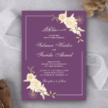 Lila Elfenbeinflora-Blätter Zweigstelle muslimisch Einladung<br><div class="desc">Die Einladung zur Hochzeit im islamischen Stil mit einem faszinierenden Blumendesign und "Bismillah" in arabischer Kalligrafie lädt Sie ein. Fügen Sie einfach Ihre Veranstaltungsdetails zu dieser einfach zu bedienenden Vorlage hinzu, um sie zu einer einmaligen Einladung zu machen. Diese Karte ist vollständig anpassbar. Alle Texte sind editierbar und die Hintergrundfarbe...</div>