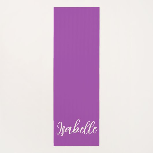 Lila/Elfenbeinherzen "Just Breath" Yogamatte (Rückseite)