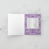 LILA EMBOSS-PATTERN DANKE KARTE (Innenseite)