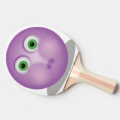 Lila Emoji - Funny Face Tischtennis Schläger (Seitenansicht)