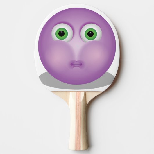 Lila Emoji - Funny Face Tischtennis Schläger (Vorderseite)