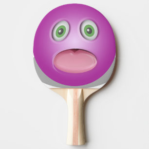 Lila Emoji - Funny Face Tischtennis Schläger