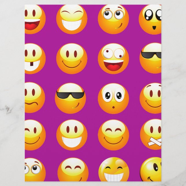 lila Emojis (Vorderseite)
