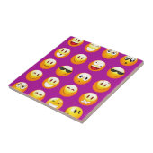 lila Emojis Fliese (Seite)