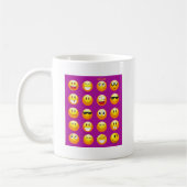 lila Emojis Kaffeetasse (Links)