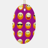 lila Emojis Keramikornament (Rechts)