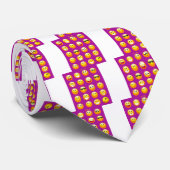 lila Emojis Krawatte (Gerollt)