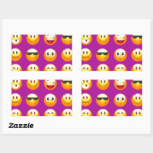 lila Emojis Rechteckiger Aufkleber (Blatt)