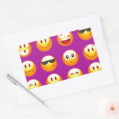 lila Emojis Rechteckiger Aufkleber (Umschlag)