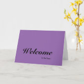 Lila Empfang Karte (Gelbe Blume)