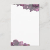 Lila Empfang-Karte Begleitkarte (Rückseite)