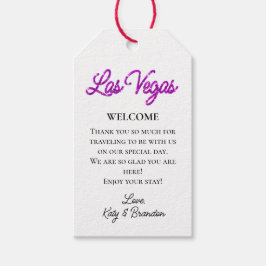 Lila Empfang von Las Vegas Glitzern Wedding Geschenkanhänger