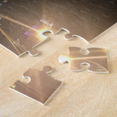 Lila Empire State Gebäude NYC New York City Puzzle (Seite)