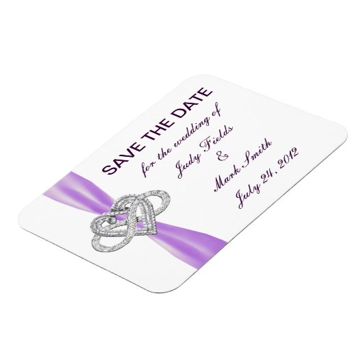 Lila Endlosherz speichert das Datumsfenster Magnet (Linke Seite)