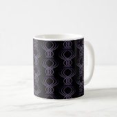 Lila Endmuster Kaffeetasse (VorderseiteRechts)