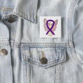 Lila Engel Awareness Ribbon Custom Art Buttone Button (Beispiel)