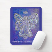 Lila Engel-Mousepad mit individueller Nachricht Mousepad (Mit Mouse)